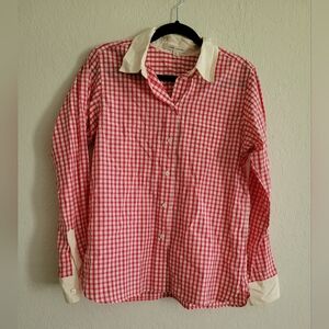 Marc Jacobs silk checkered button down | size 6